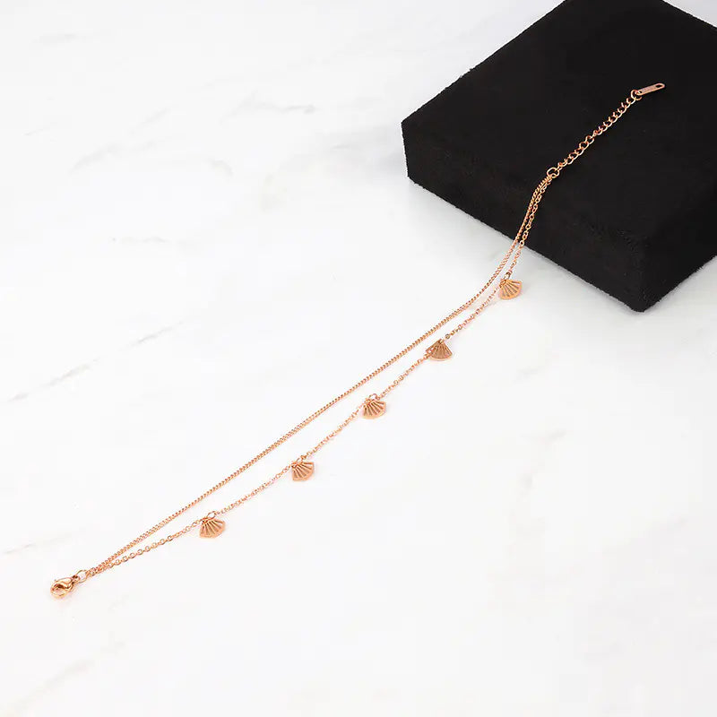 Black Swan Titanium Steel Ankle Bracelet for Women