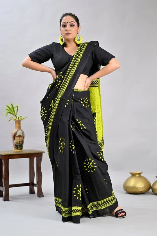 Super dain Cotton Mul-mul Saree