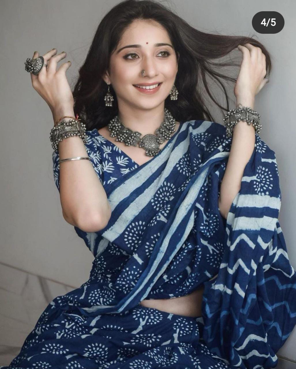 3 Cotton mulmul sarees with blouse piece