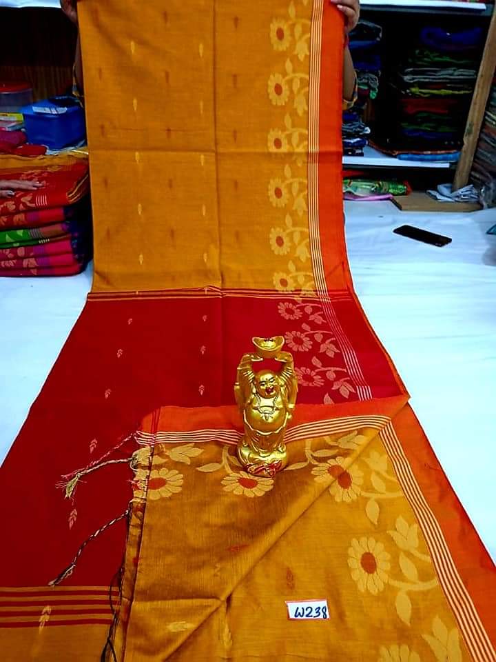 Cotton silk handloom saree with blouse piece