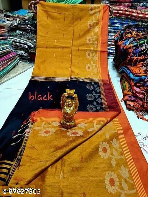 Cotton silk handloom saree with blouse piece