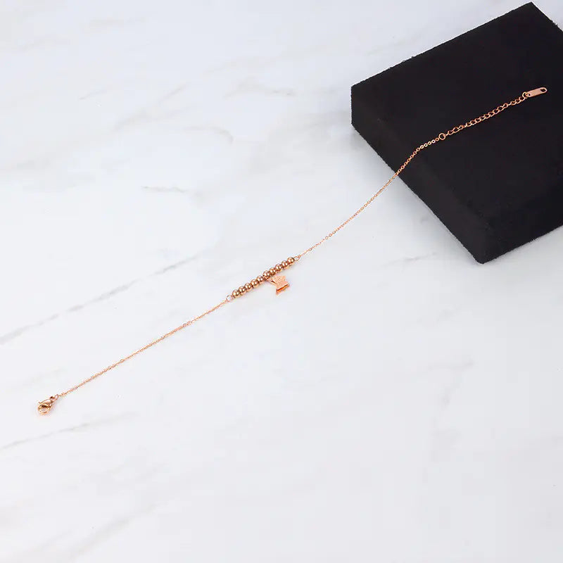 Black Swan Titanium Steel Ankle Bracelet for Women